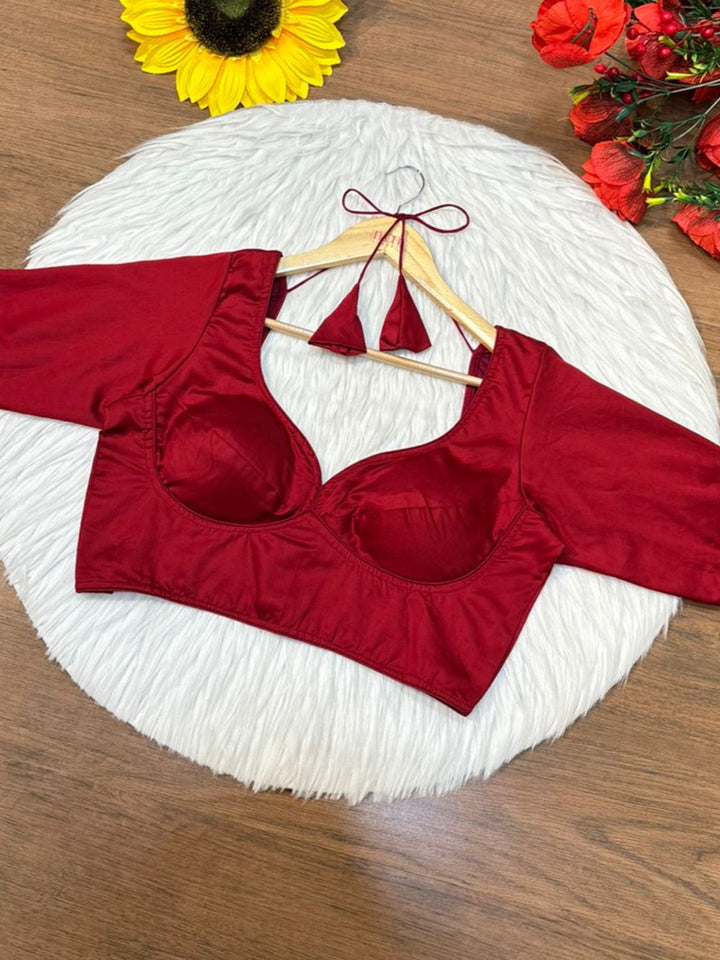 Plain Charm- Fancy Designer Solid Color Blouse