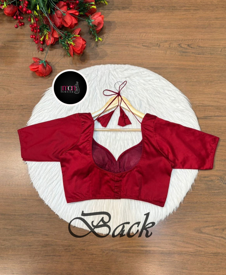 Plain Charm- Fancy Designer Solid Color Blouse