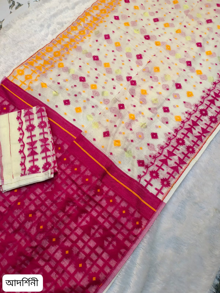 Ganga Jamuna Special Dhakai Jamdani Saree