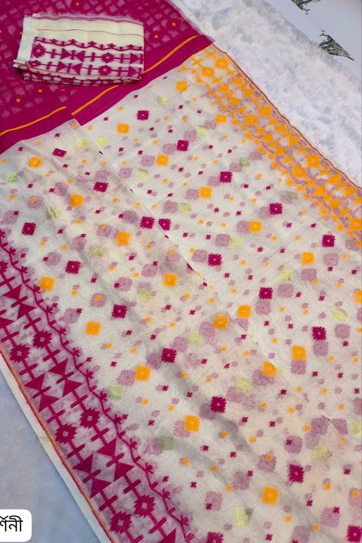 Ganga Jamuna Special Dhakai Jamdani Saree