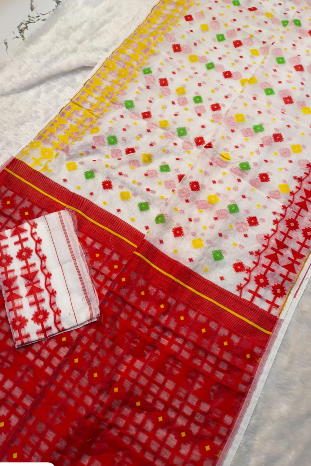Ganga Jamuna Special Dhakai Jamdani Saree