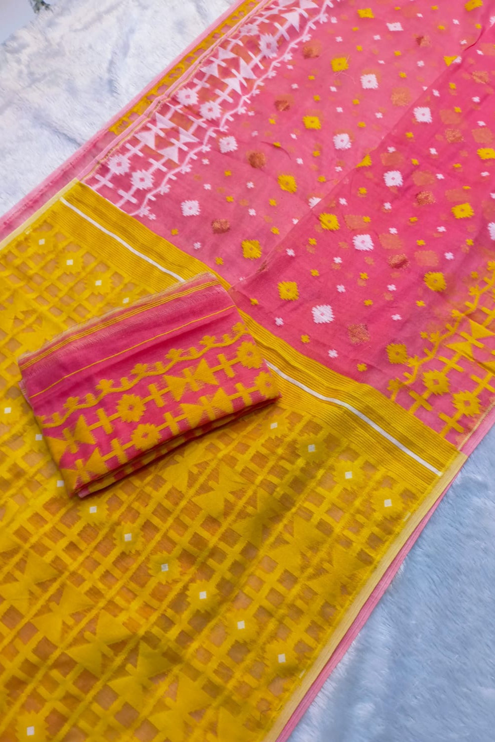 Ganga Jamuna Special Dhakai Jamdani Saree