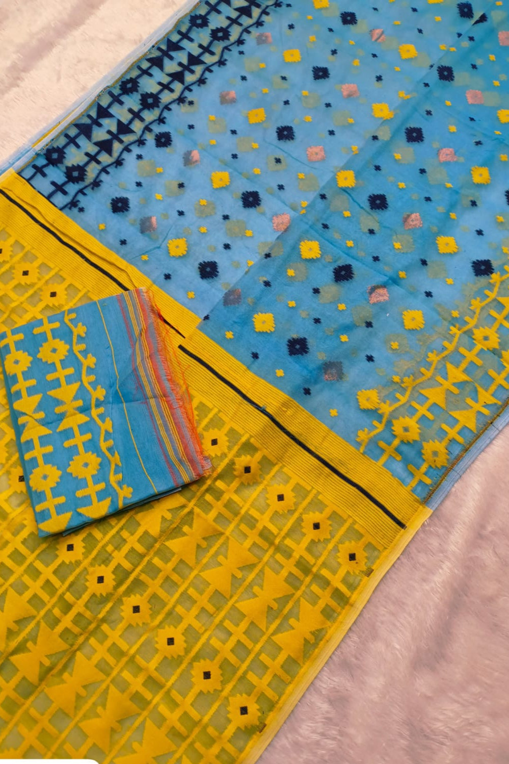 Ganga Jamuna Special Dhakai Jamdani Saree