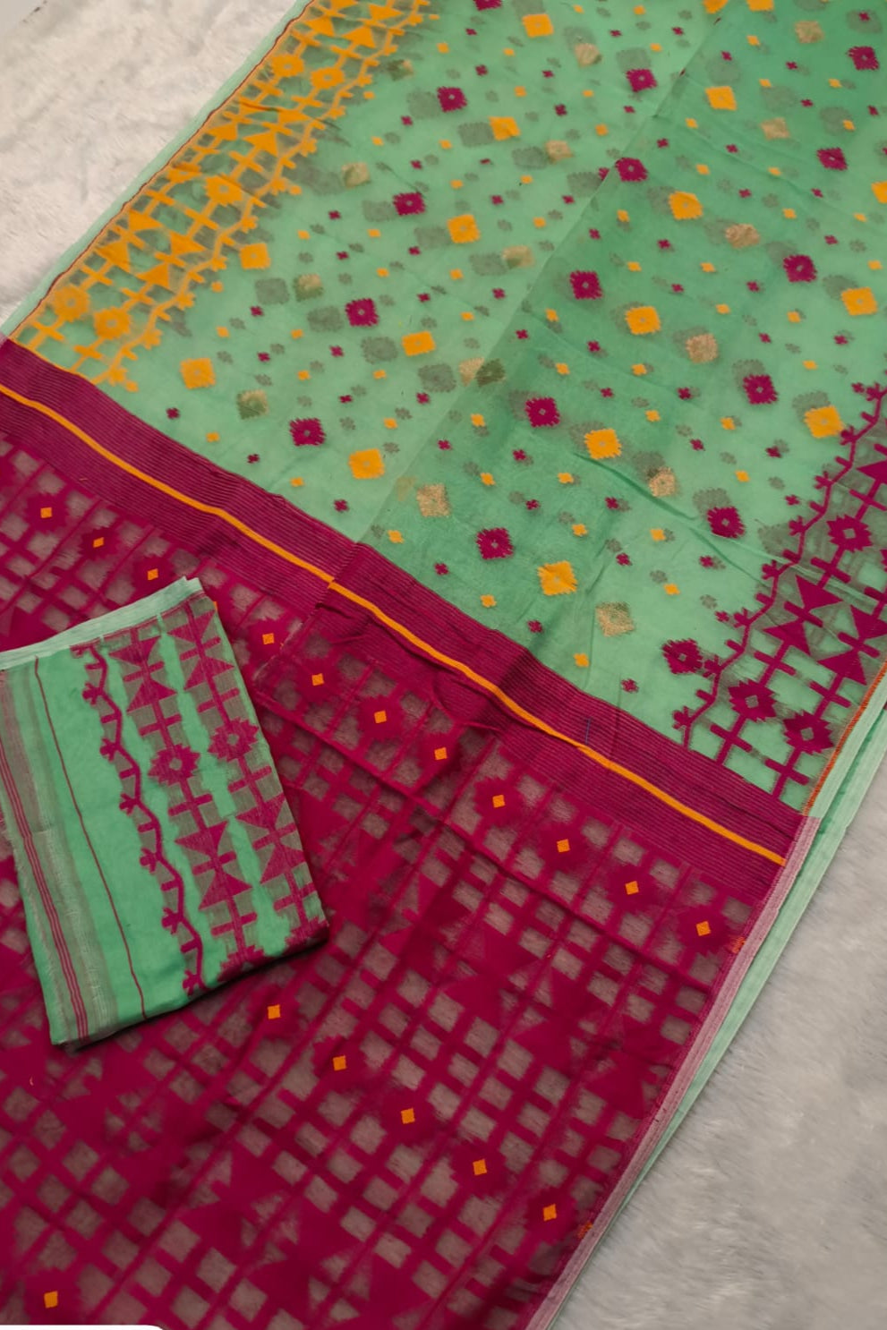 Ganga Jamuna Special Dhakai Jamdani Saree
