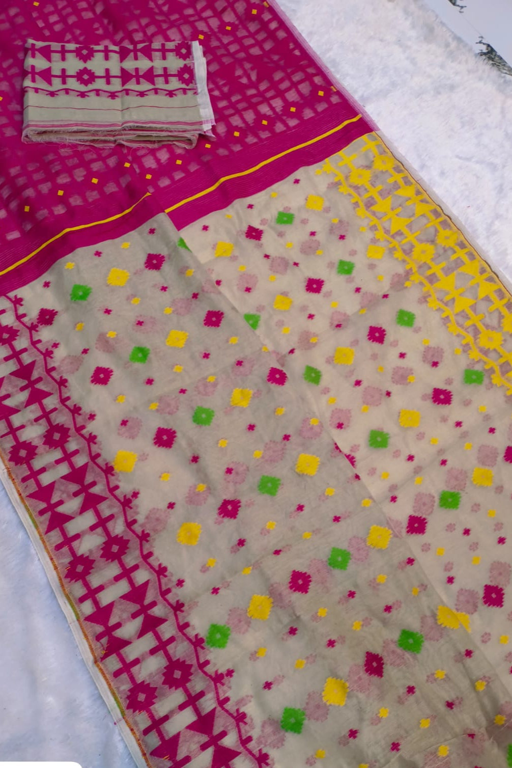 Ganga Jamuna Special Dhakai Jamdani Saree
