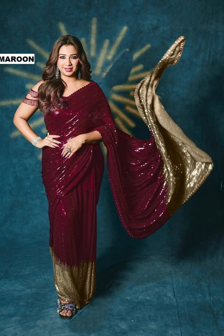 Singer Shreya Ghosal Inspired Georgette Saree