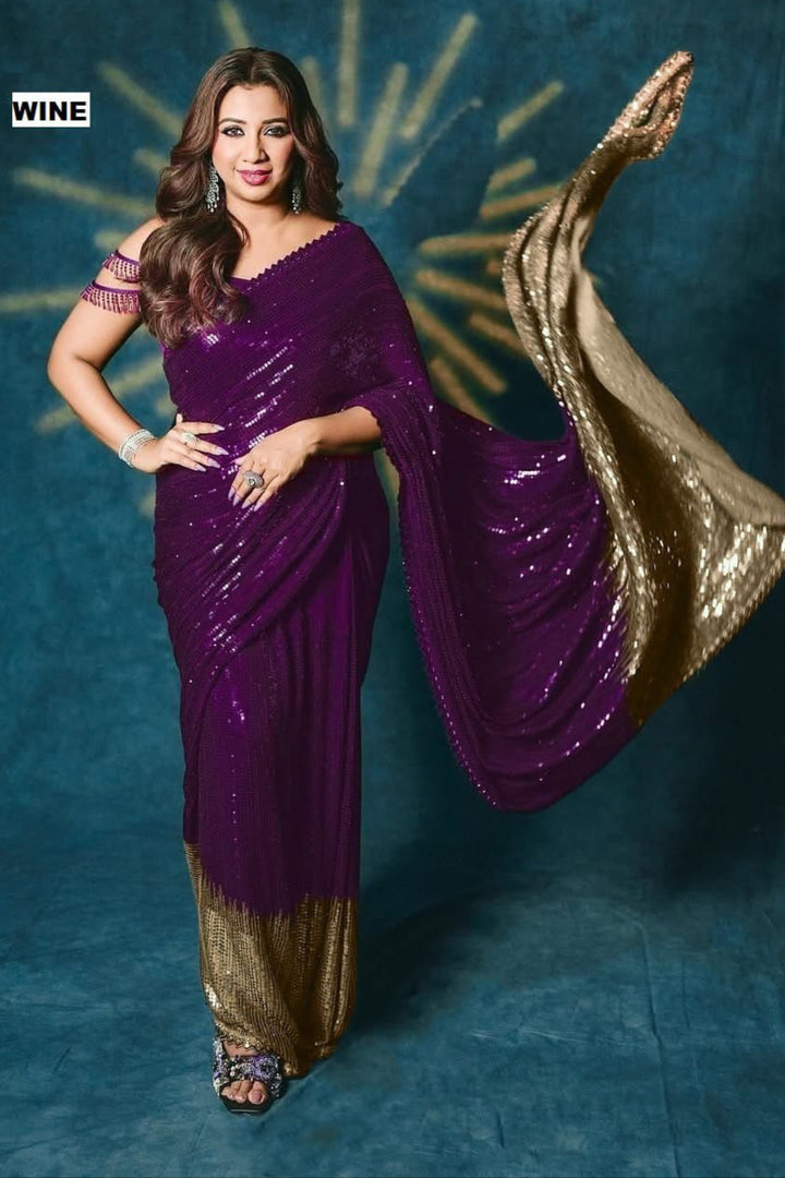 Singer Shreya Ghosal Inspired Georgette Saree