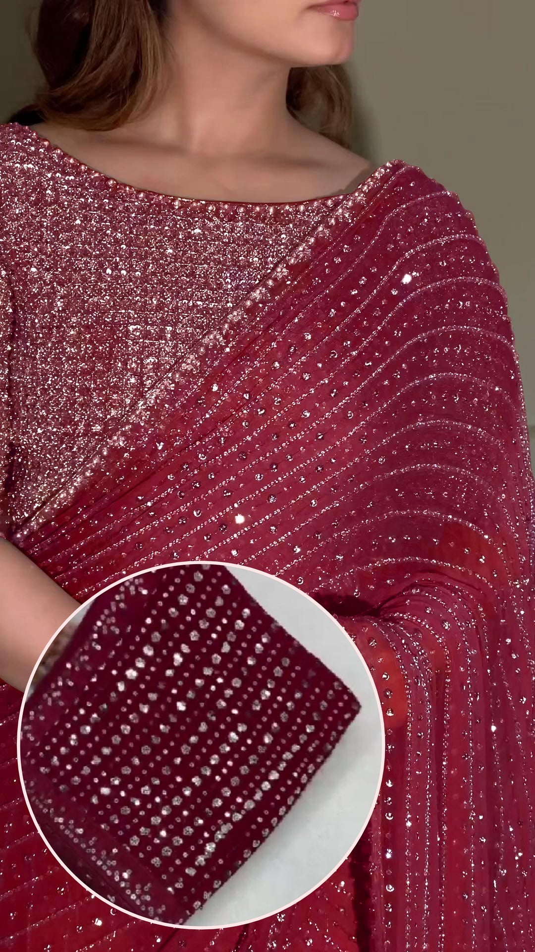 Stitch & Soul Georgette Silk Saree