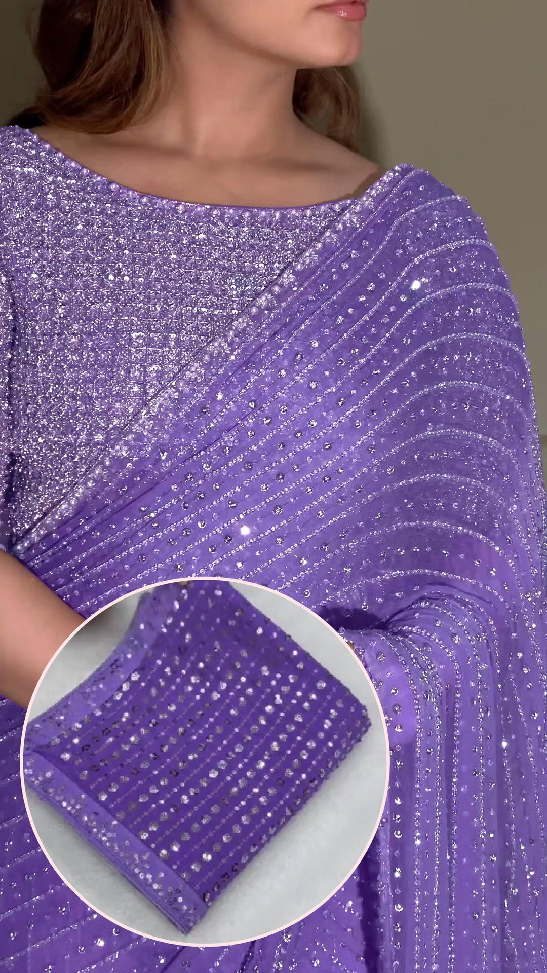 Stitch & Soul Georgette Silk Saree