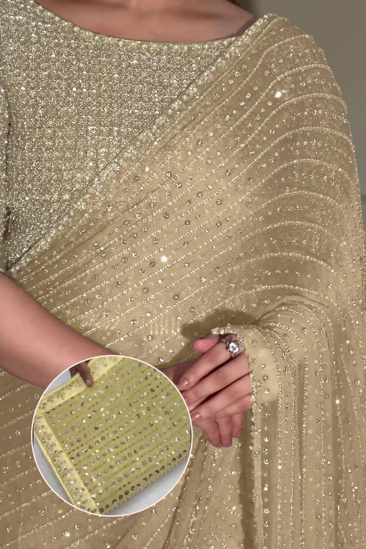 Stitch & Soul Georgette Silk Saree