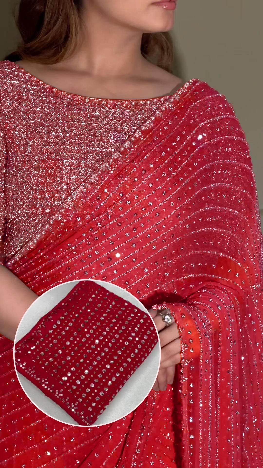 Stitch & Soul Georgette Silk Saree