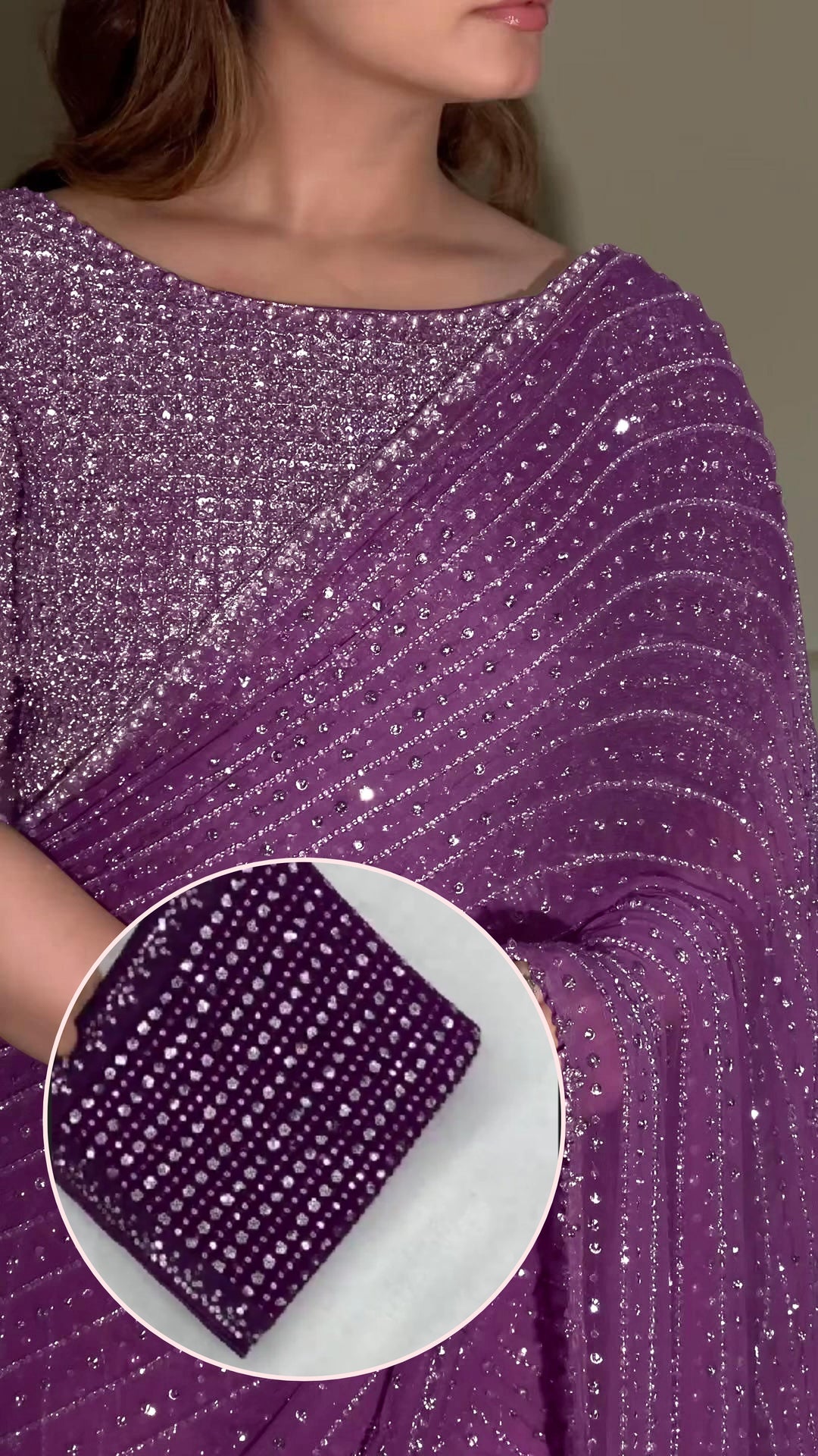 Stitch & Soul Georgette Silk Saree