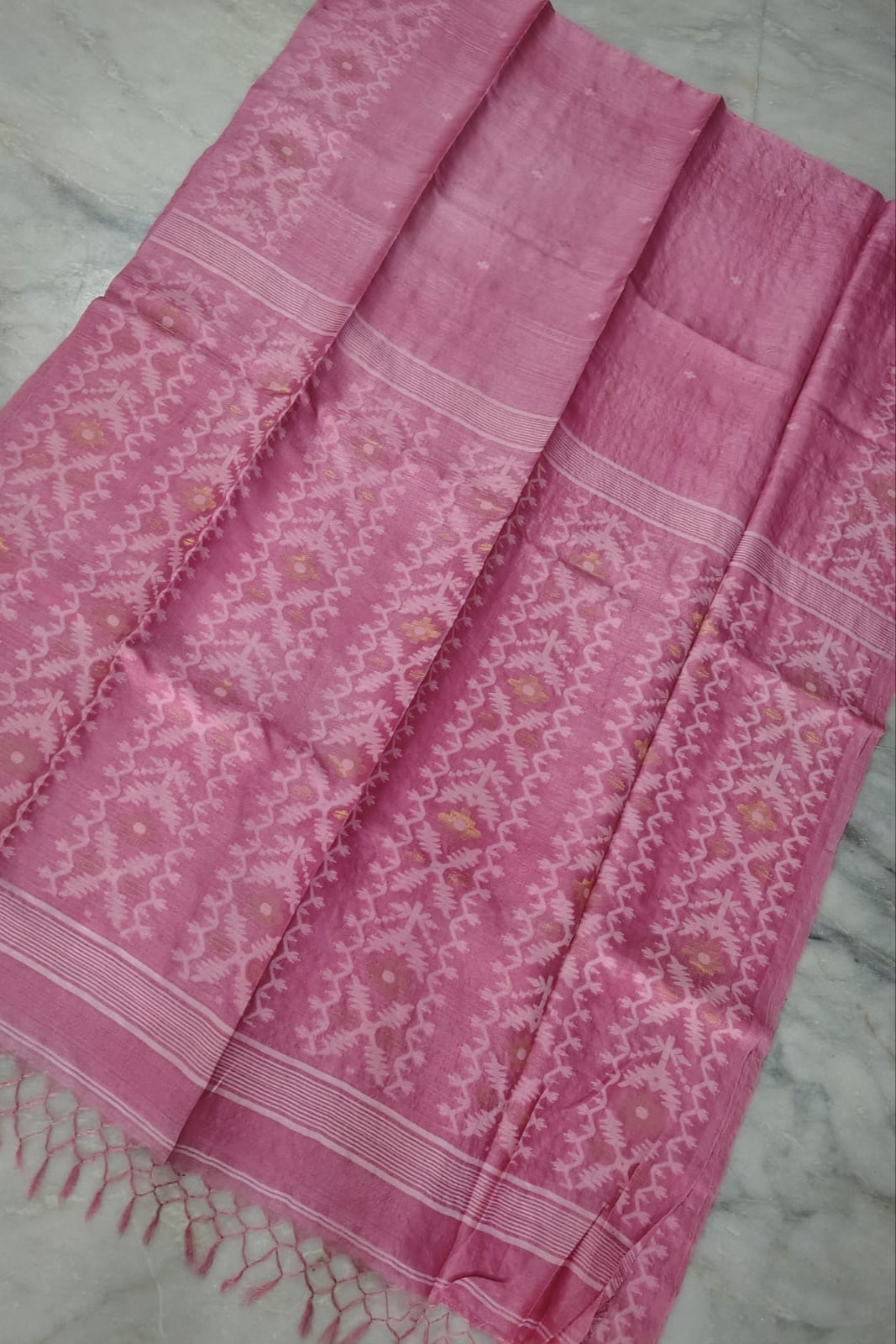 Swapnadoot Gachi Tussar Jamdani Saree