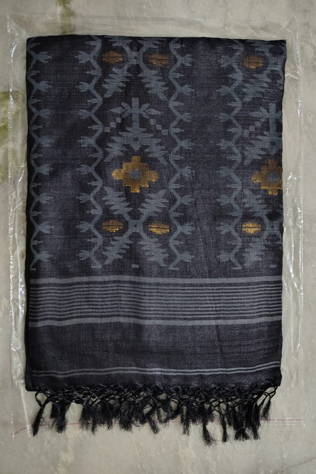 Swapnadoot Gachi Tussar Jamdani Saree