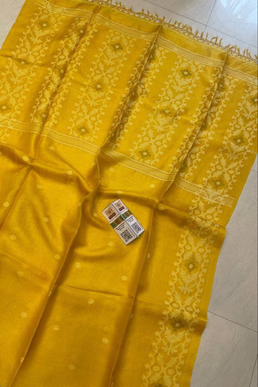 Swapnadoot Gachi Tussar Jamdani Saree