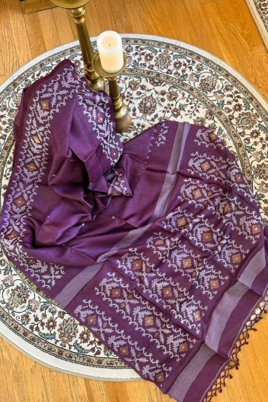 Swapnadoot Gachi Tussar Jamdani Saree