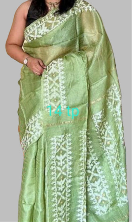 Swapnadoot Gachi Tussar Jamdani Saree