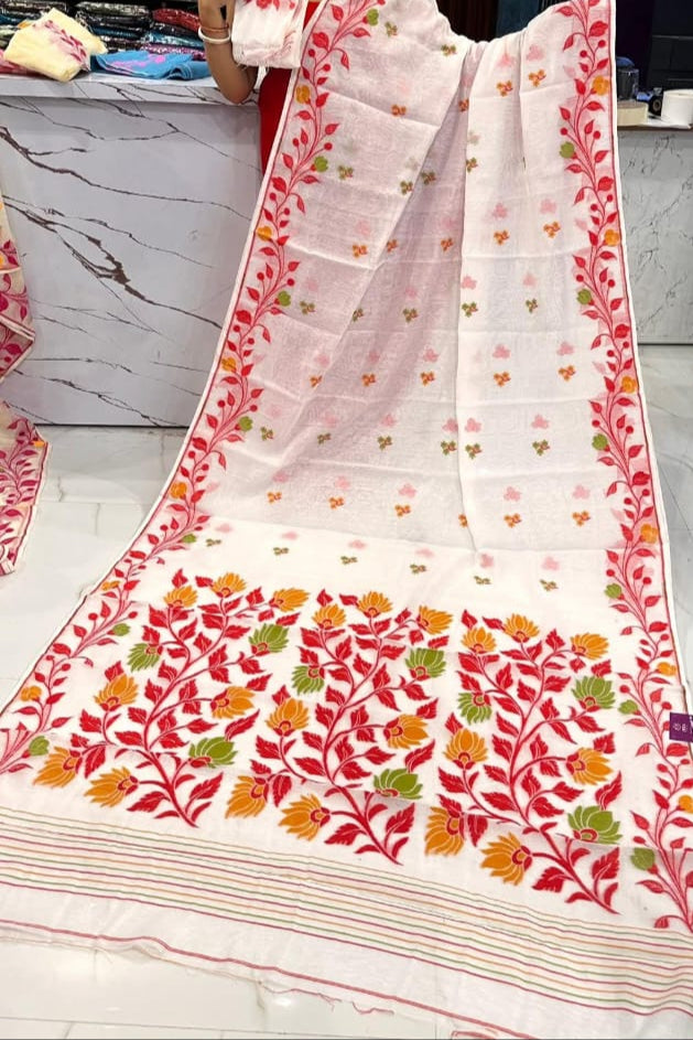 Bouquet of Colors Dhakai Jamdani Saree