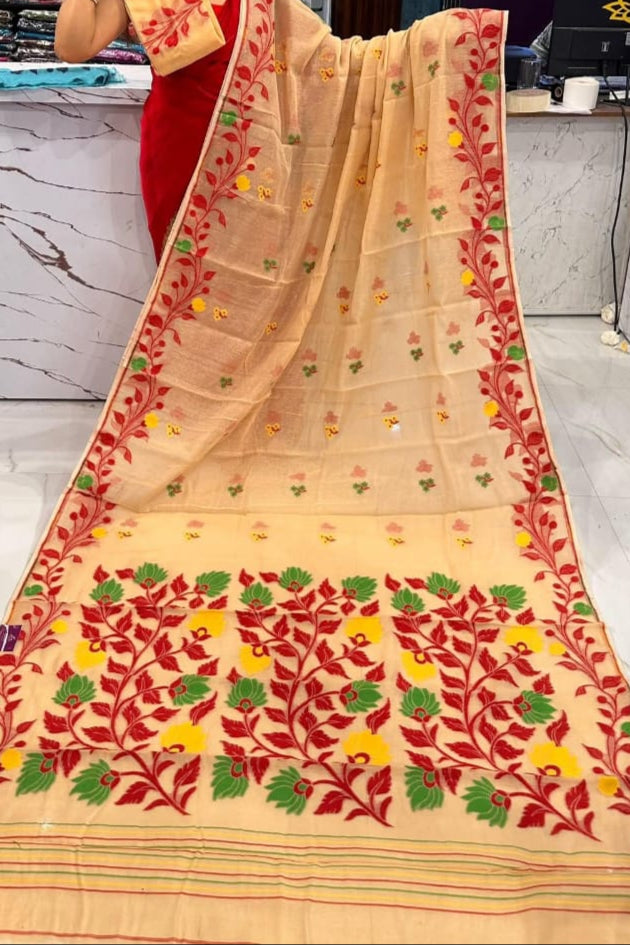 Bouquet of Colors Dhakai Jamdani Saree