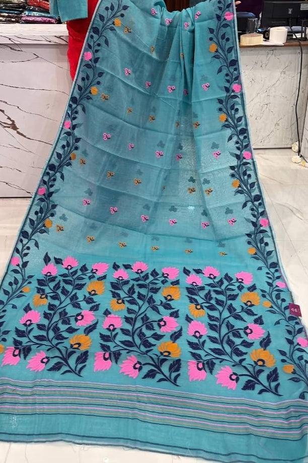 Bouquet of Colors Dhakai Jamdani Saree