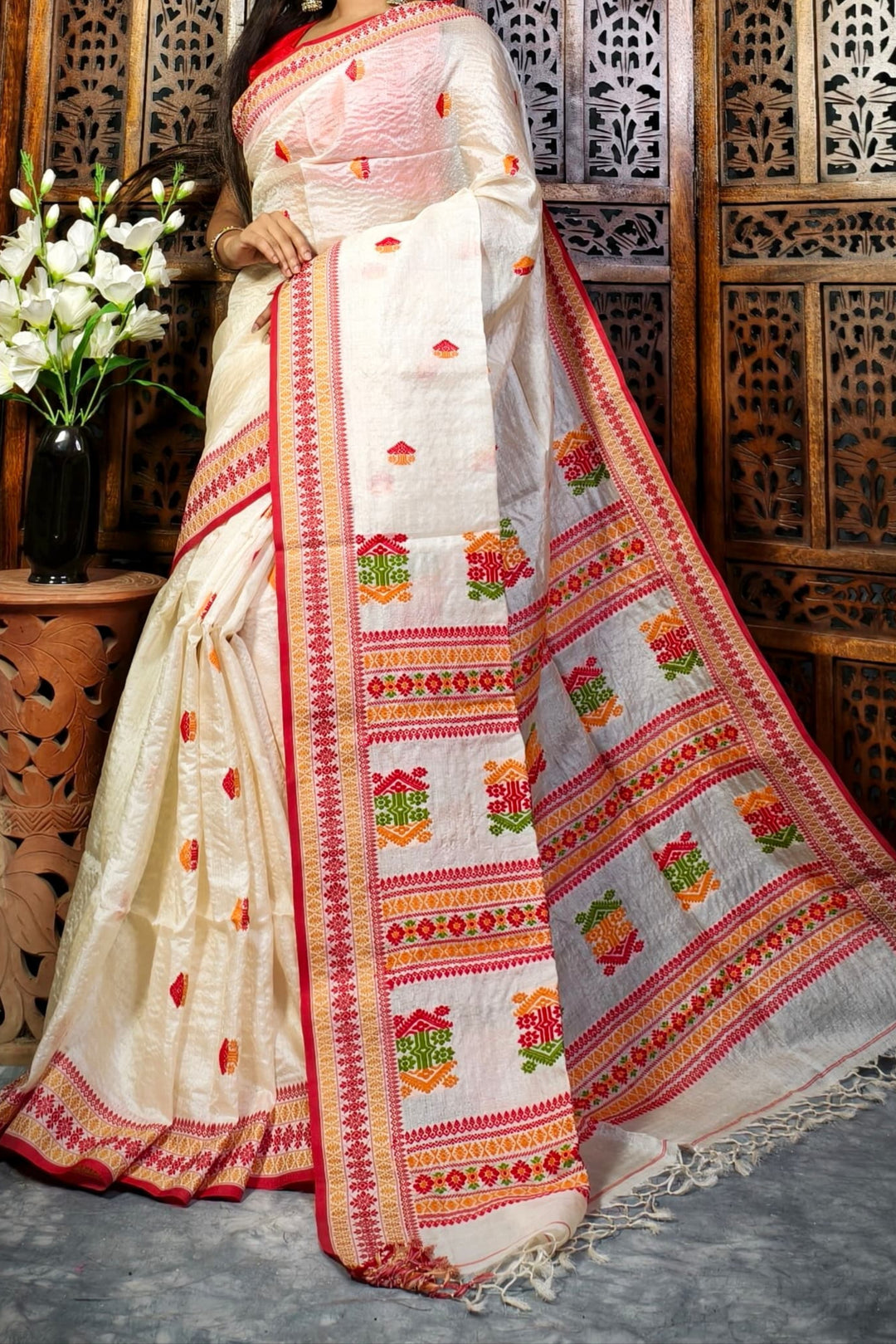 Meghmala  Gacchi Tussar Saree