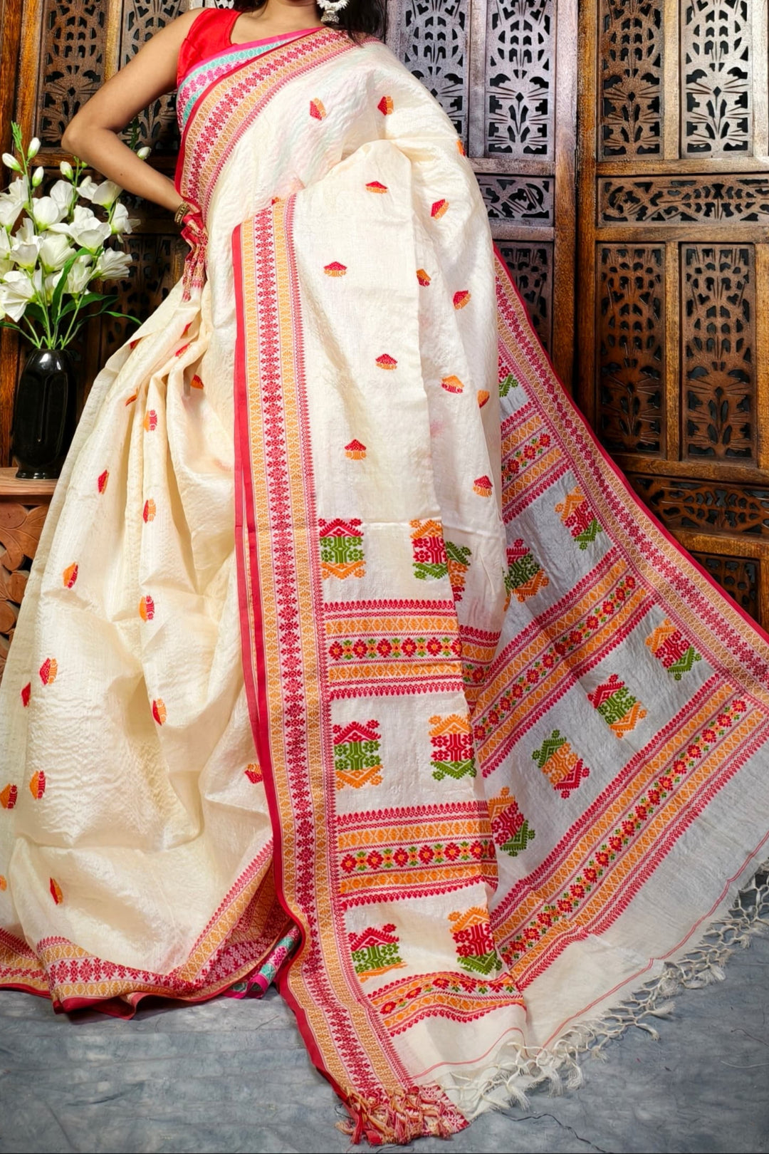 Meghmala  Gacchi Tussar Saree