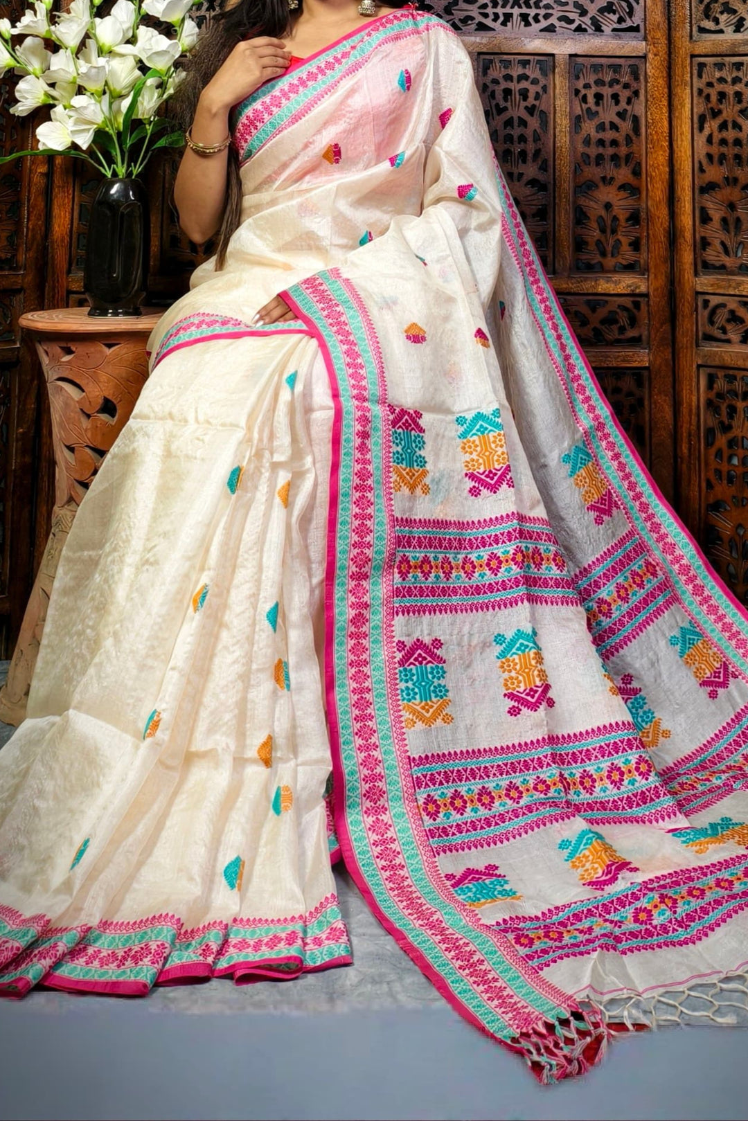 Meghmala  Gacchi Tussar Saree