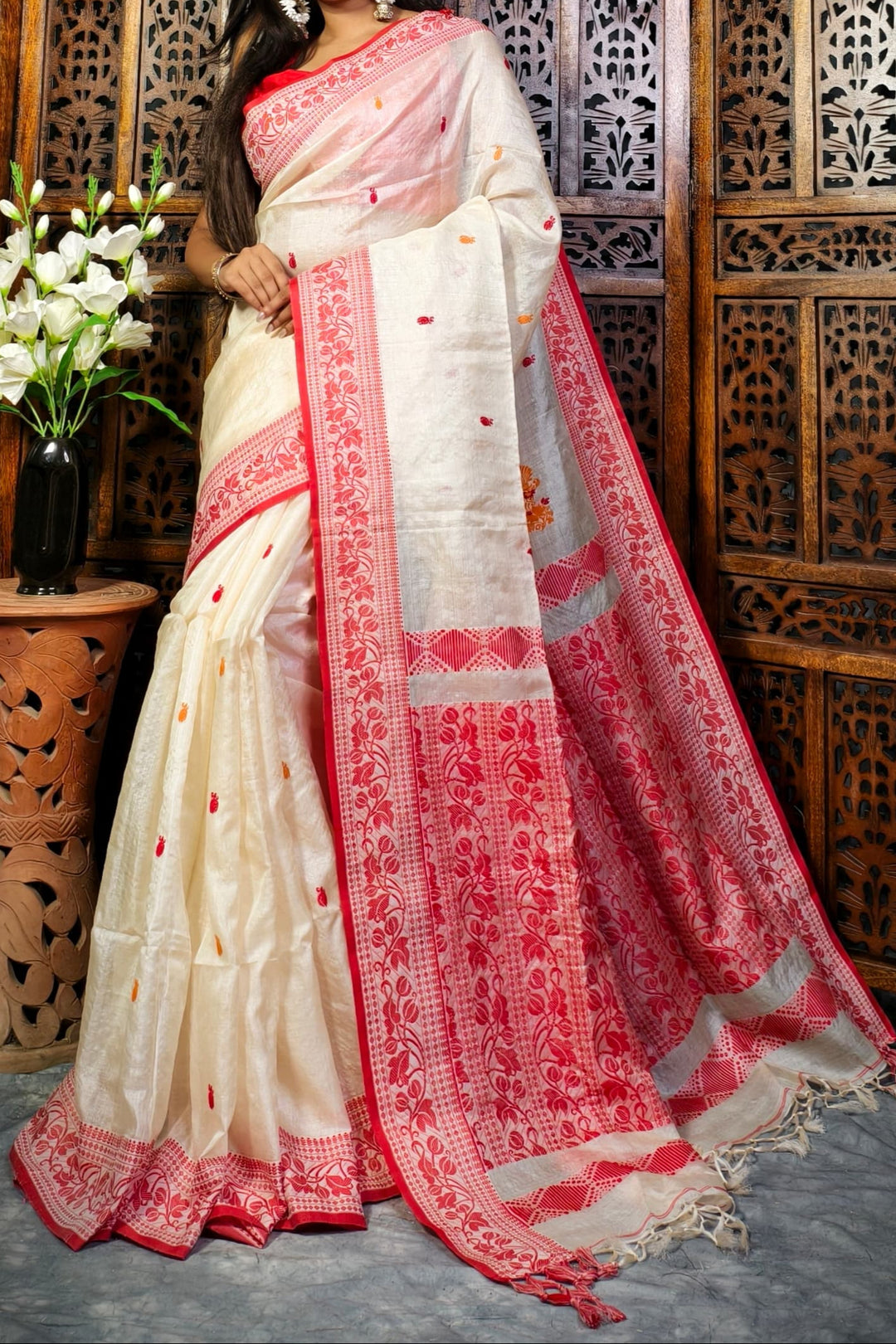 Meghmala  Gacchi Tussar Saree