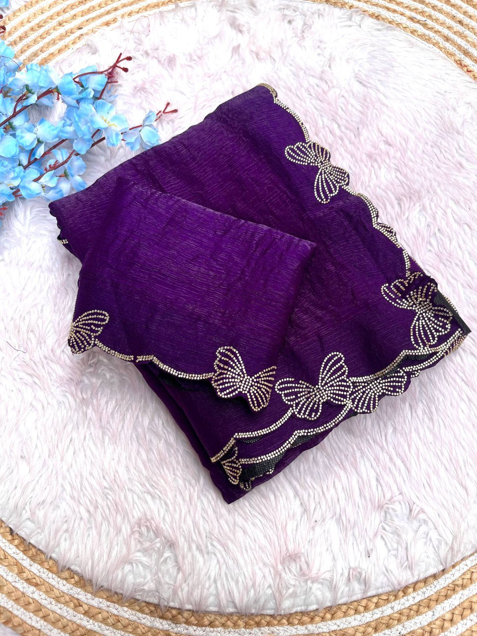Butterfly Fendy Chiffon Silk Saree