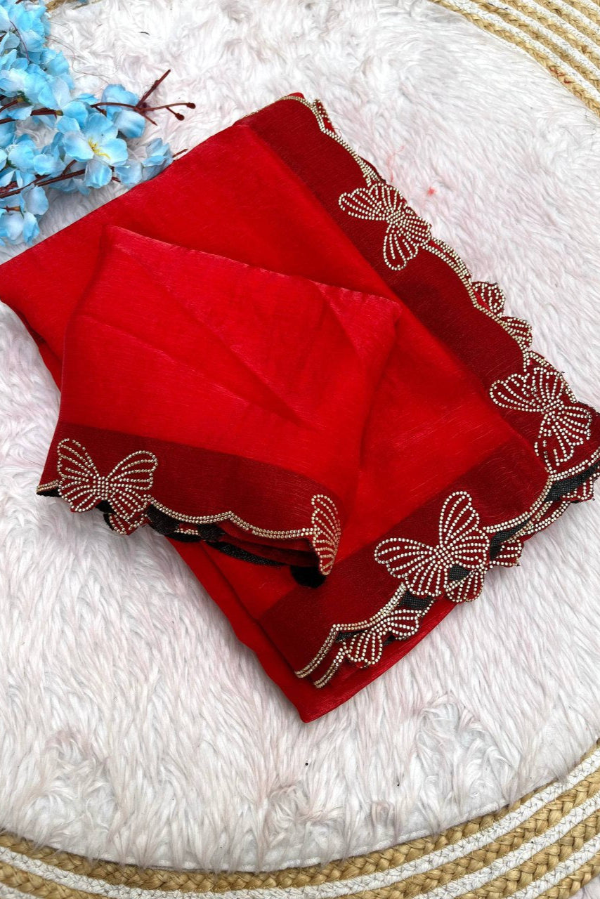 Butterfly Fendy Chiffon Silk Saree
