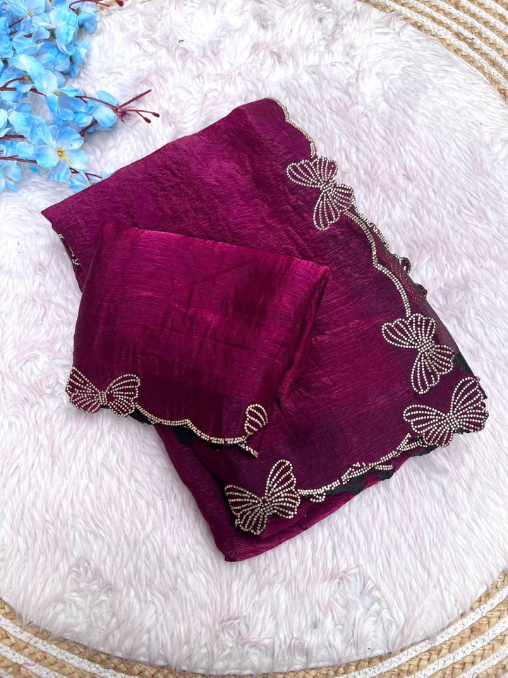 Butterfly Fendy Chiffon Silk Saree
