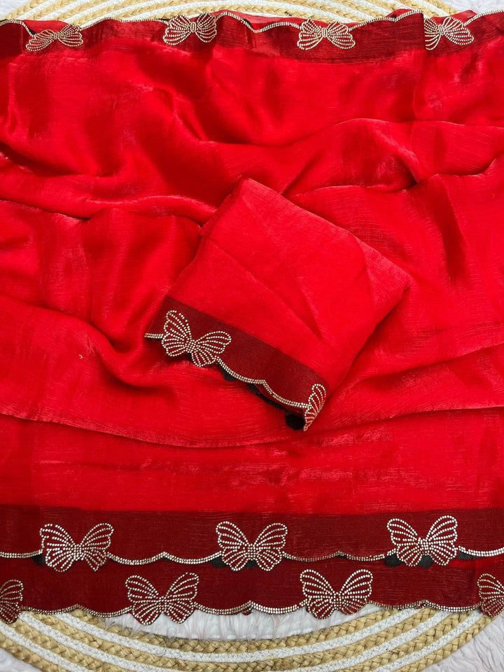 Butterfly Fendy Chiffon Silk Saree