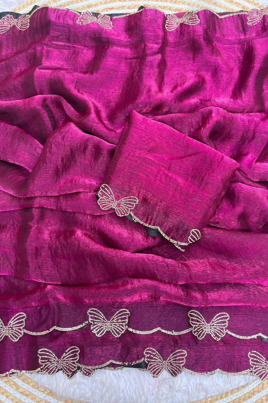 Butterfly Fendy Chiffon Silk Saree
