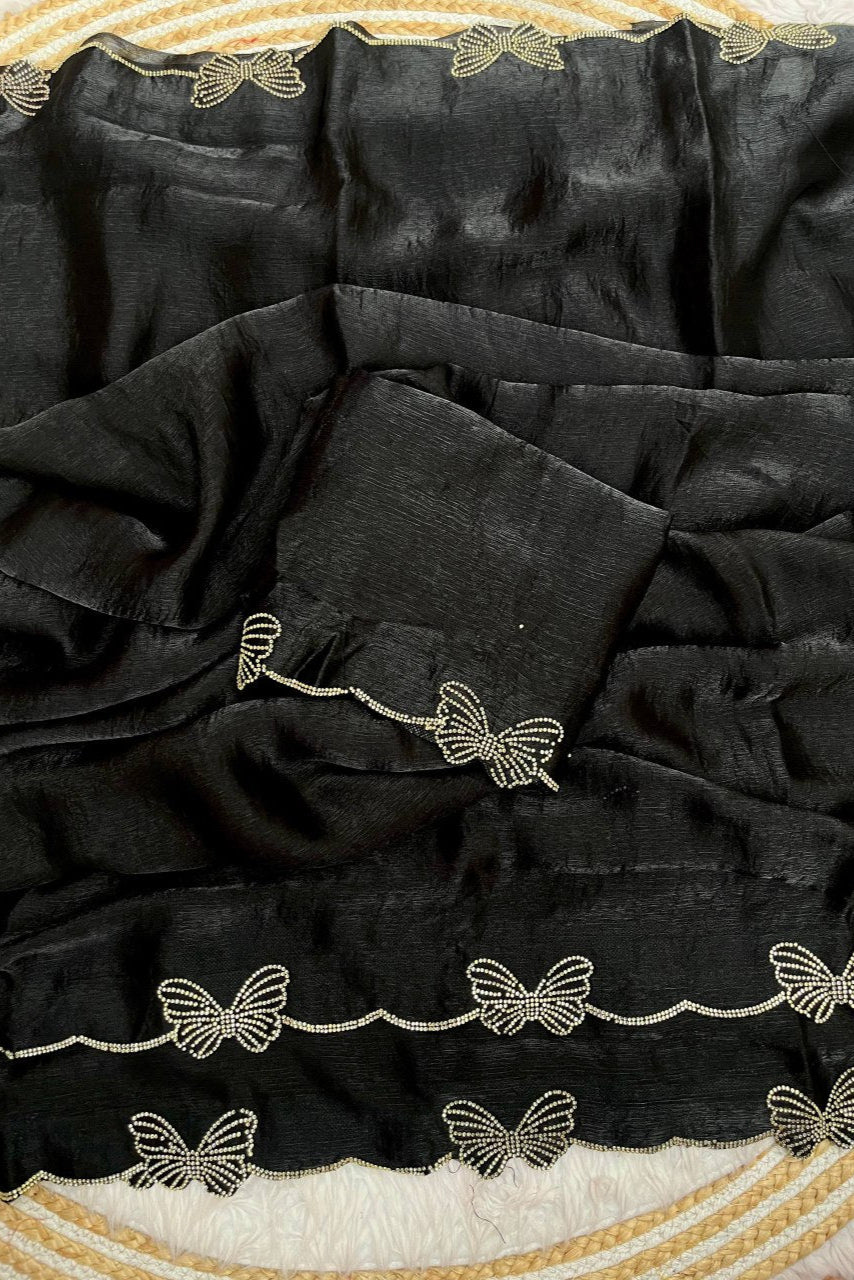 Butterfly Fendy Chiffon Silk Saree