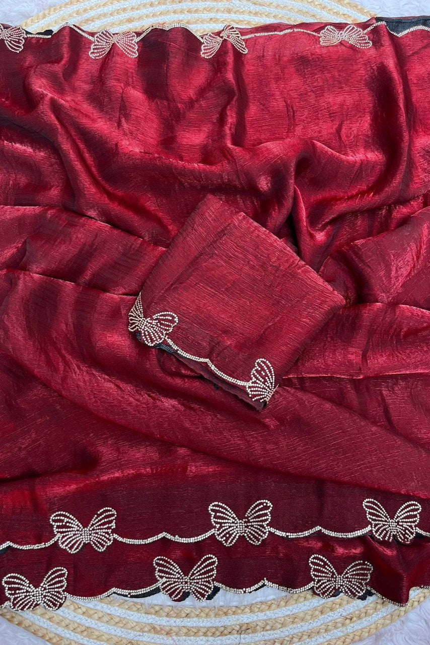 Butterfly Fendy Chiffon Silk Saree