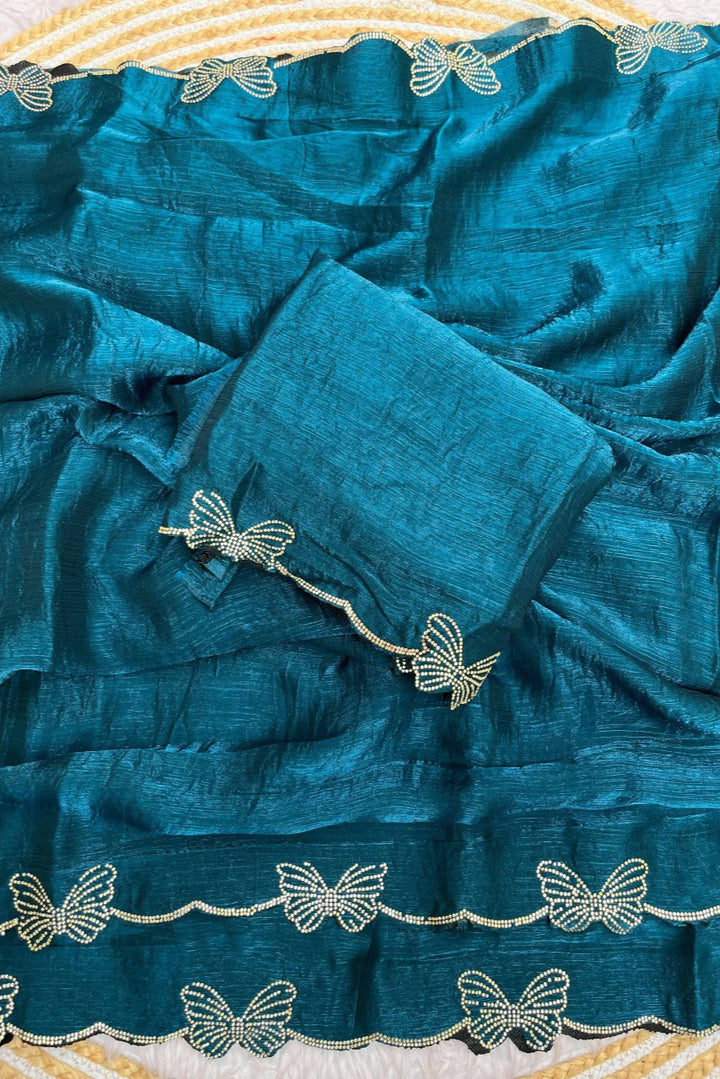 Butterfly Fendy Chiffon Silk Saree