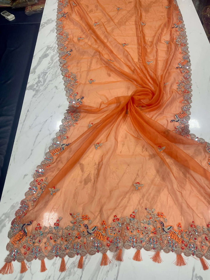 Spring Jasmine Organza Saree