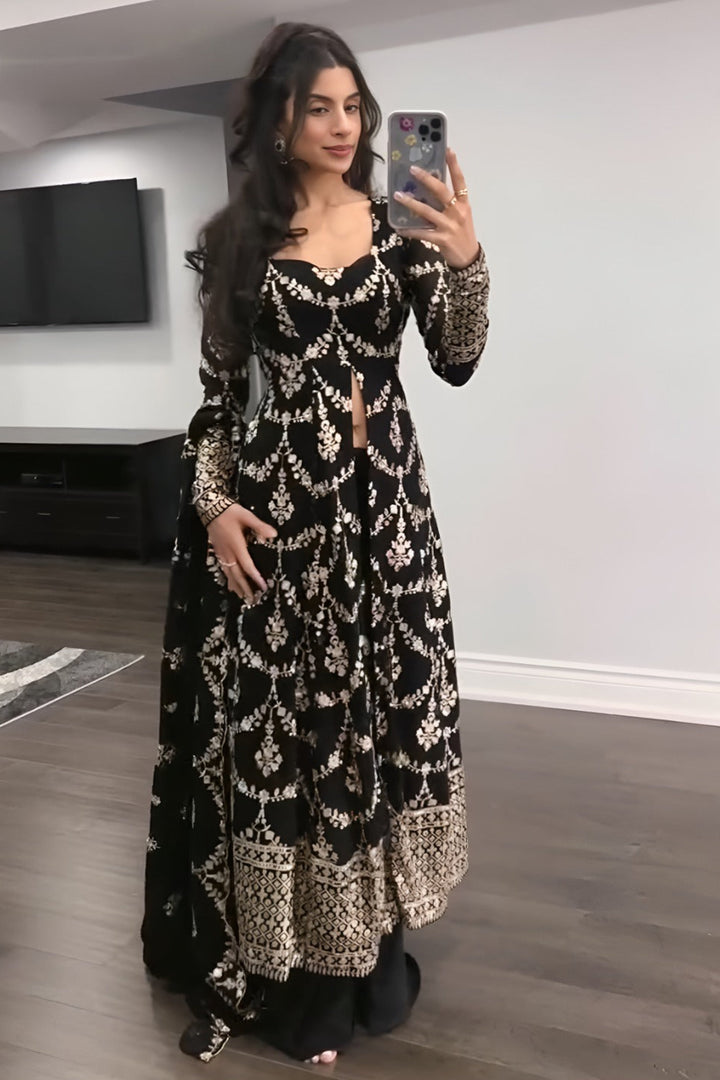 Shyahi Rang Georgette Kurti