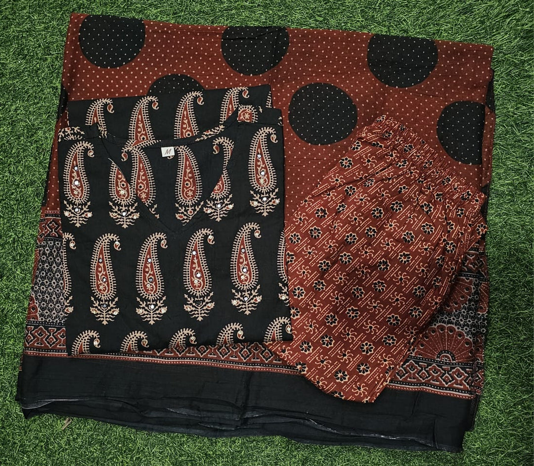 The Meadow Flower Cotton Kurti Set