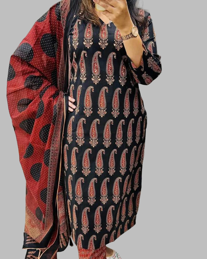 The Meadow Flower Cotton Kurti Set