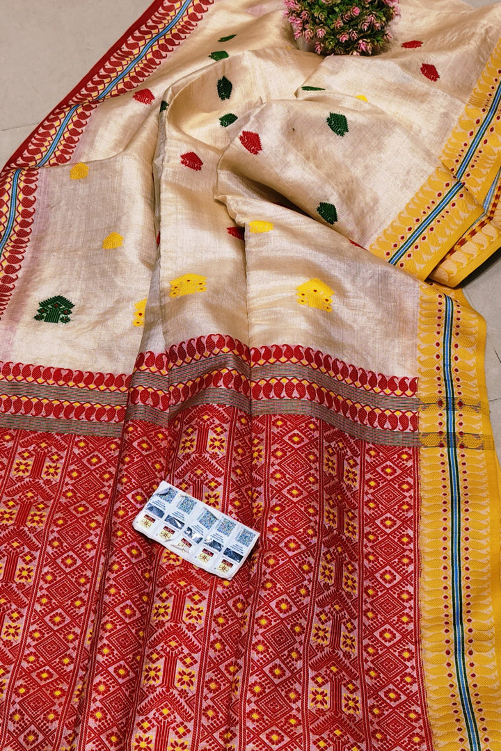 Tepantorer Rupkotha Gachi Tussar Jamdani Saree