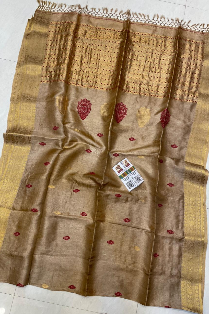 Shubha Muhurtha Gacchi Tussar Banarasi Silk Saree