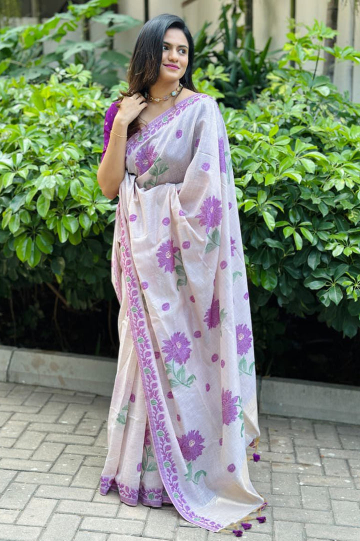 Ananta Rekha Muga Cotton Saree