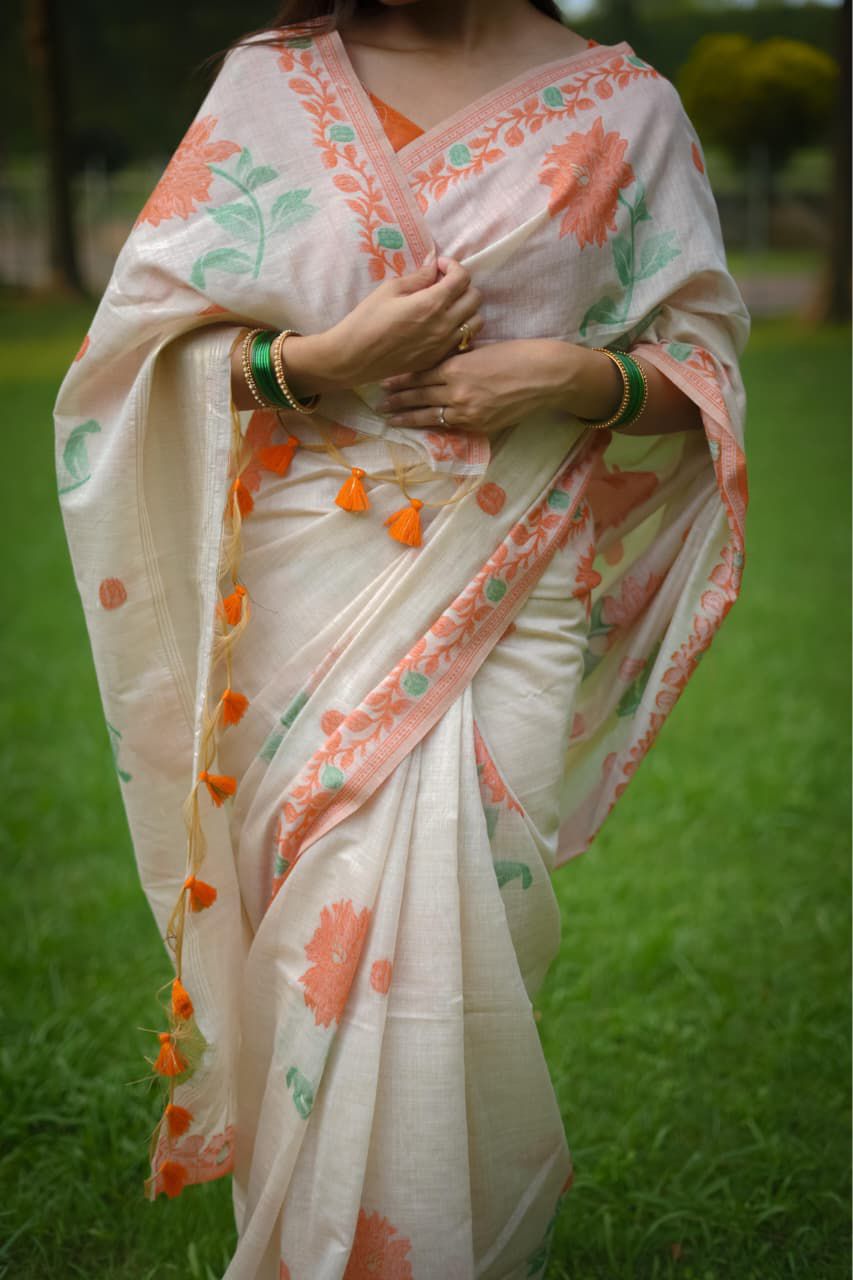 Ananta Rekha Muga Cotton Saree