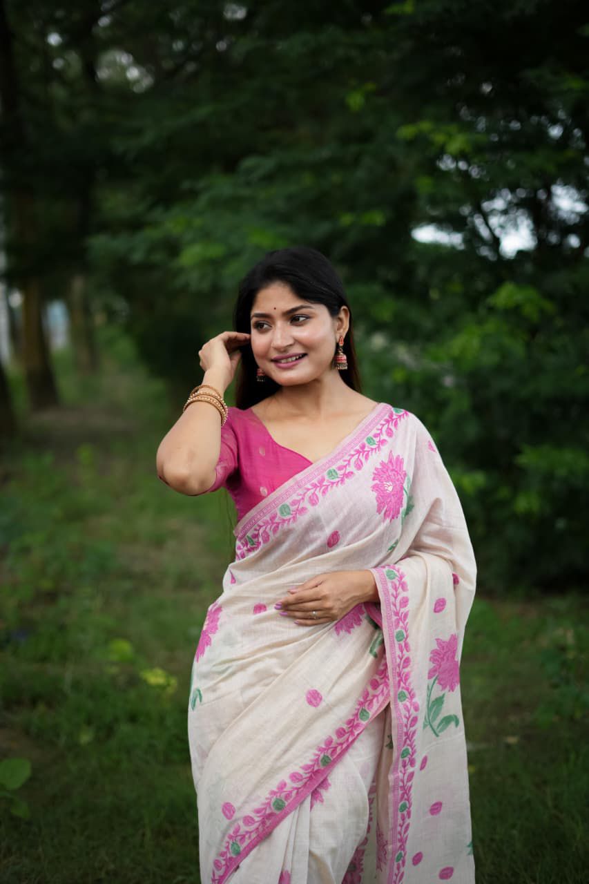 Ananta Rekha Muga Cotton Saree