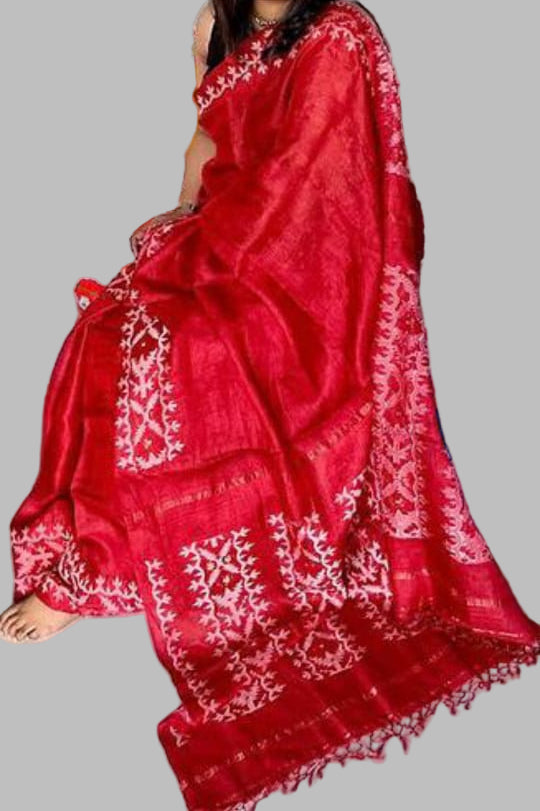 Swapnadoot Gachi Tussar Jamdani Saree