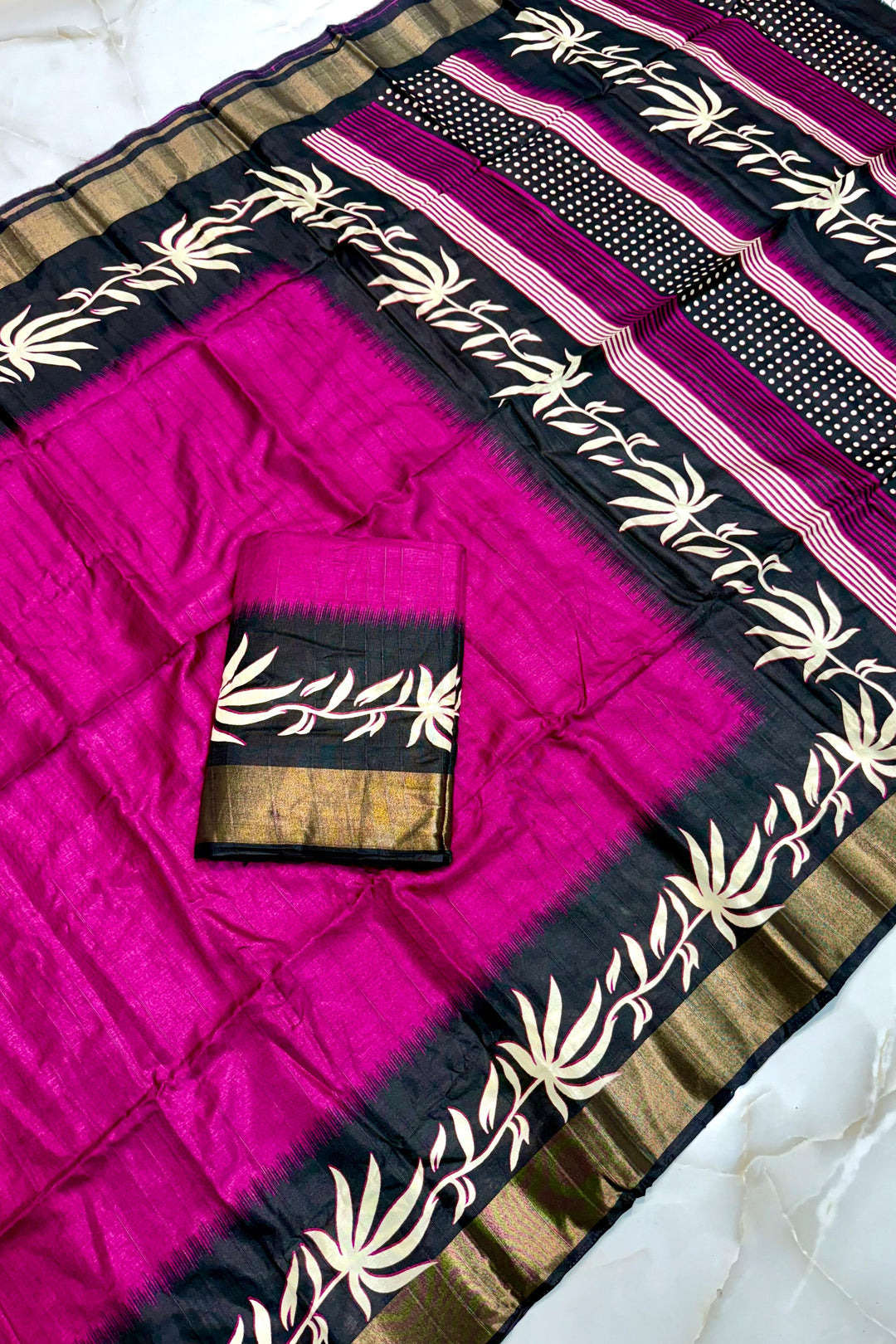 Borshar Gaan Bapta Tussar Silk Saree