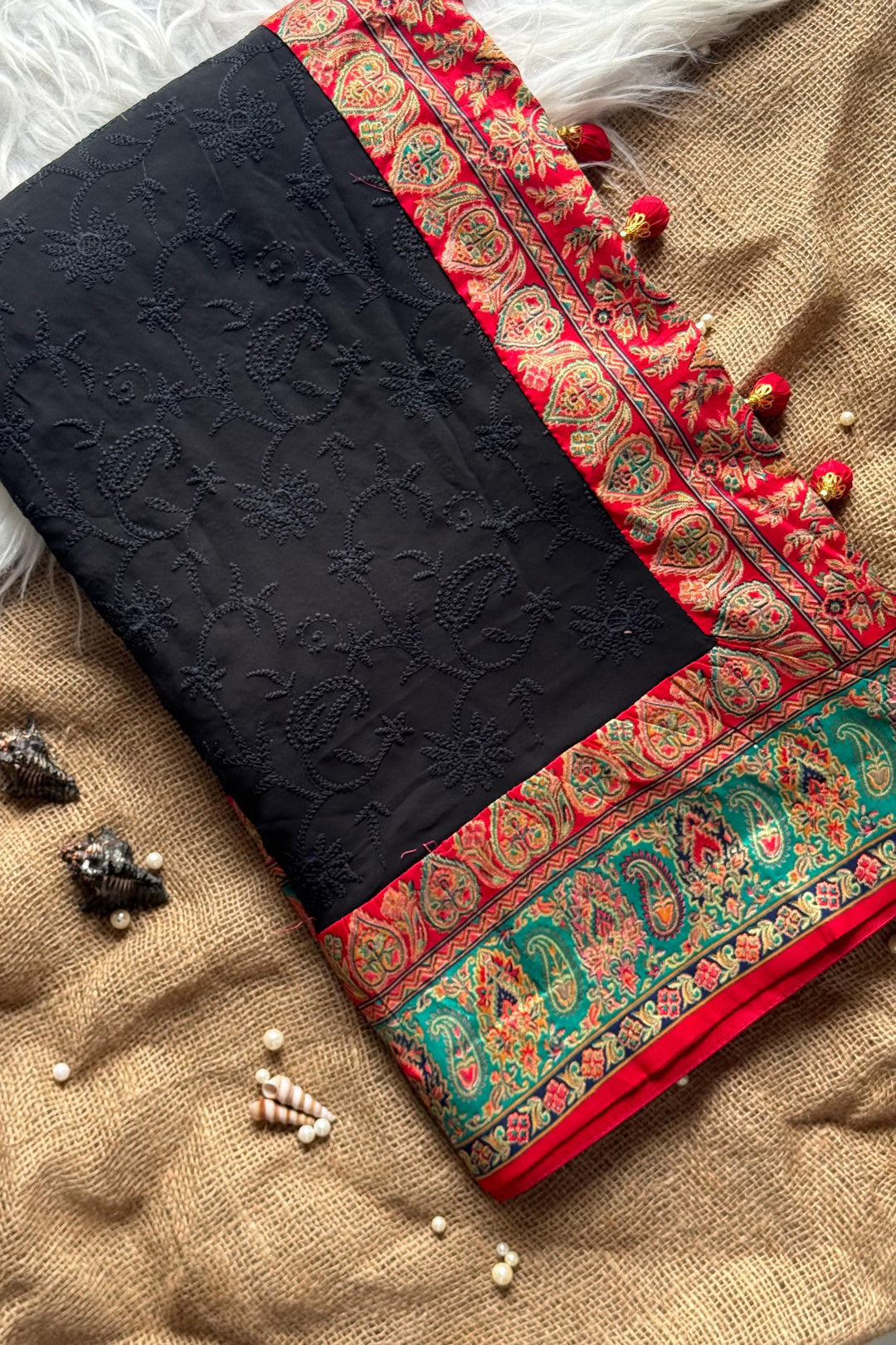 Heavenly Hues Pashmina Georgette Saree