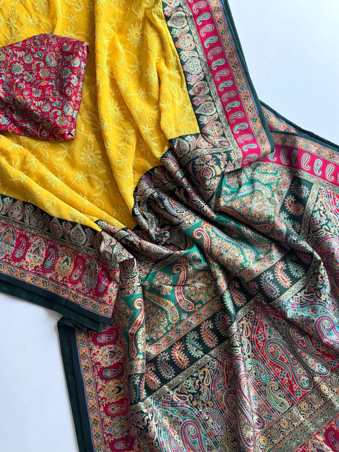 Heavenly Hues Pashmina Georgette Saree