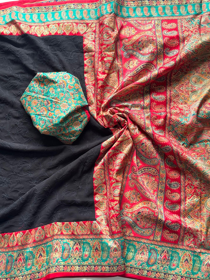 Heavenly Hues Pashmina Georgette Saree